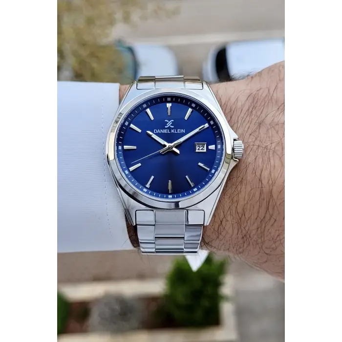 Daniel Klein DKISTE1470 Kadranı Lacivert Kordonu Gümüş Renk Erkek Kol Saati