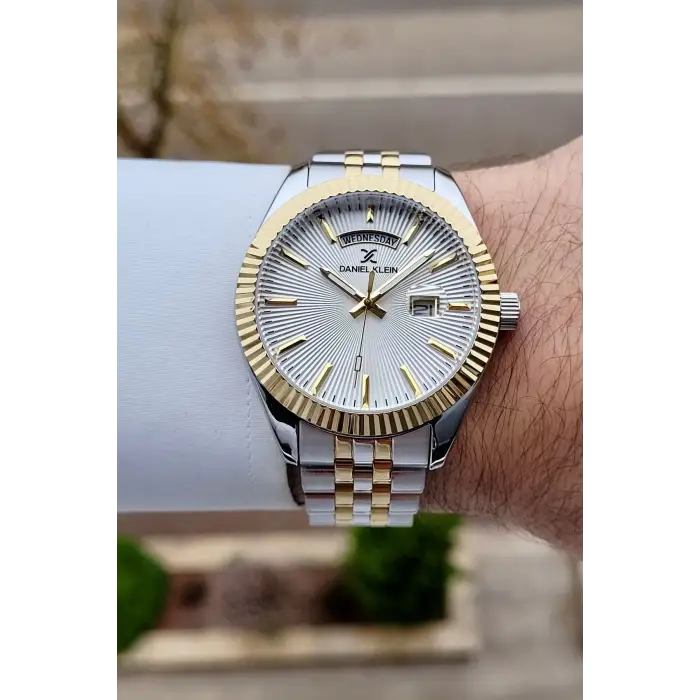 Gold Gümüş Renk 42 mm Fonksiyonlu Erkek Kol Saati