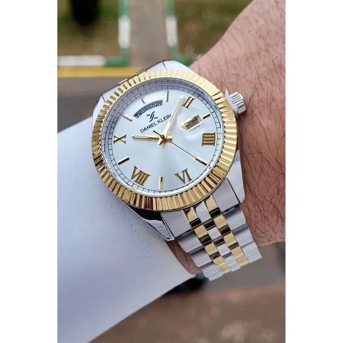 Daniel Klein DKISTE1593 Gold Gümüş Renk 42 mm Erkek Kol Saati