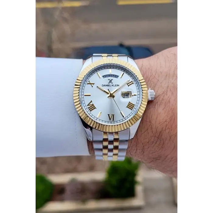 Daniel Klein DKISTE1593 Gold Gümüş Renk 42 mm Erkek Kol Saati
