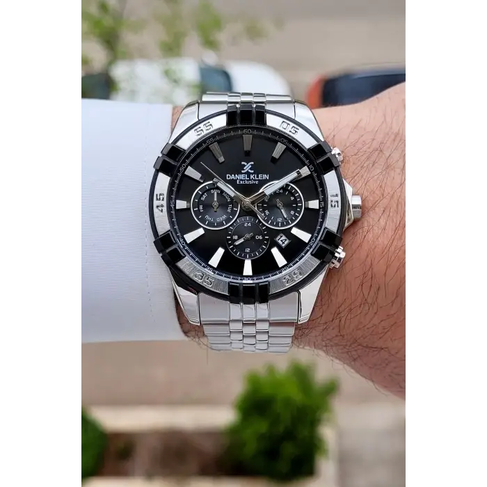 Daniel Klein DKISTE1774 Kadranı Siyah Kordonu Gümüş Renk 44 Mm Iç Göstergeleri Aktif Erkek Kol Saati