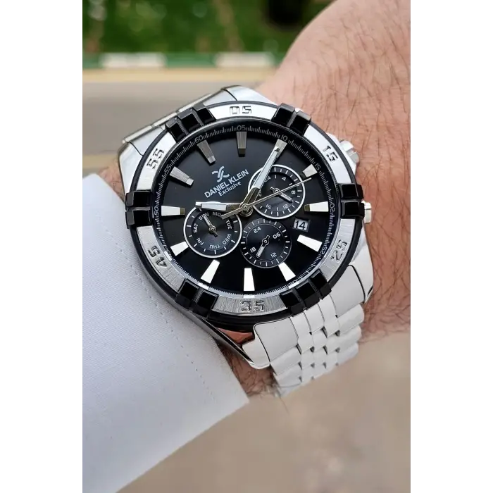 Daniel Klein DKISTE1774 Kadranı Siyah Kordonu Gümüş Renk 44 Mm Iç Göstergeleri Aktif Erkek Kol Saati