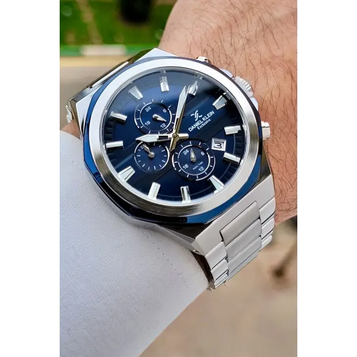 Kadranı Lacivert Kordonu Gümüş Renk 41 Mm Iç Göstergeleri Aktif Erkek Kol Saati