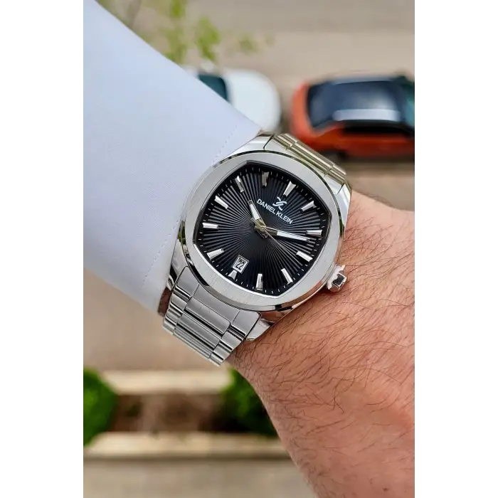 Daniel Klein DKISTE1785 Kadranı Siyah Kordonu Gümüş Renk 41 Mm Erkek Kol Saati