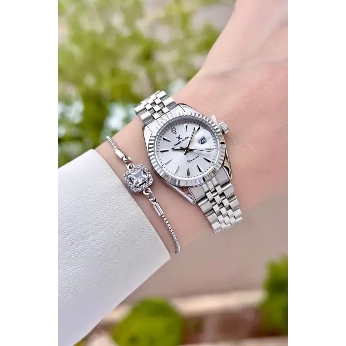 Daniel Klein DKISTE1965 Diamond Gümüş Renk 28 Mm Kadın Kol Saati Ve Bileklik