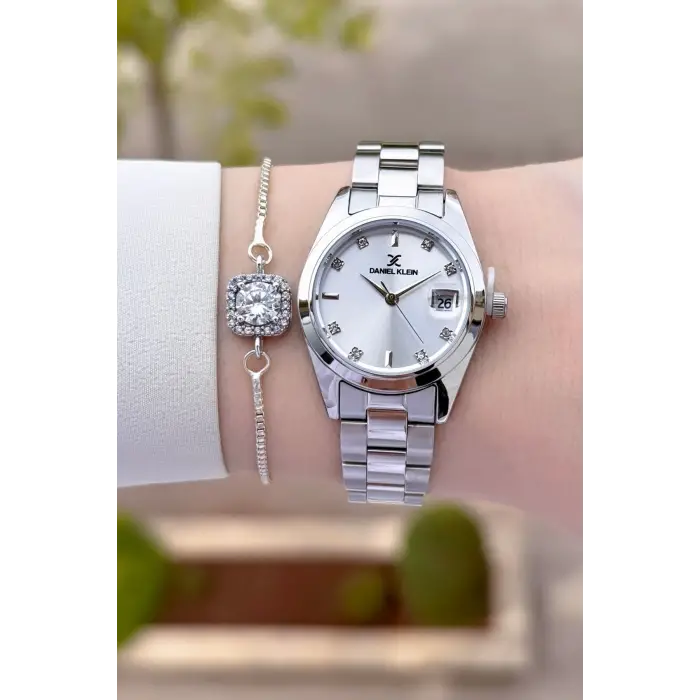 Daniel Klein DKISTE1990 Gümüş Renk 28 Mm Kadın Kol Saati Ve Bileklik