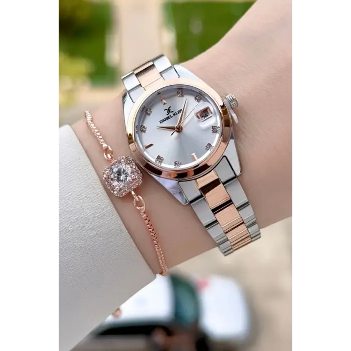 Daniel Klein DKISTE1995 Rose Gümüş Renk 28 Mm Kadın Kol Saati Ve Bileklik