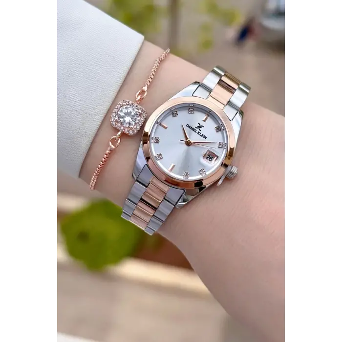 Daniel Klein DKISTE1995 Rose Gümüş Renk 28 Mm Kadın Kol Saati Ve Bileklik