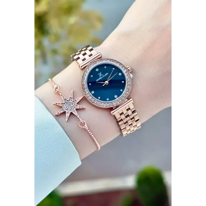 Daniel Klein DKISTE1949 Kadranı Mavi Kordonu Rose Renk 28 Mm Kadın Kol Saati ve Bileklik