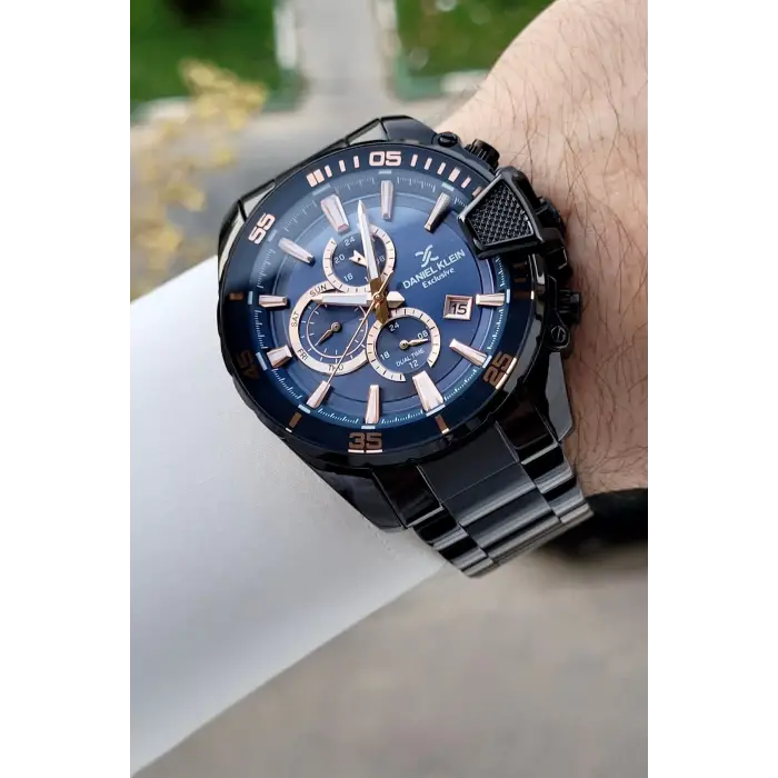 Kadranı Lacivert Kordonu Siyah Renk 47 Mm İç Göstergeleri Aktif Erkek Kol Saati