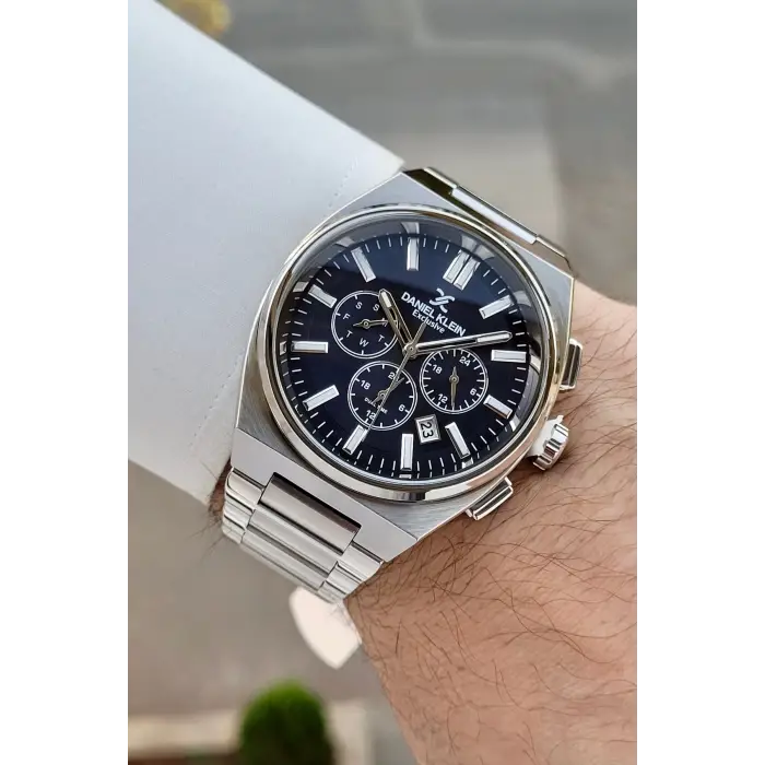 Daniel Klein DKISTE2012 Kadranı Lacivert Kordonu Gümüş Renk 43 Mm İç Göstergeleri Aktif Erkek Kol Saati