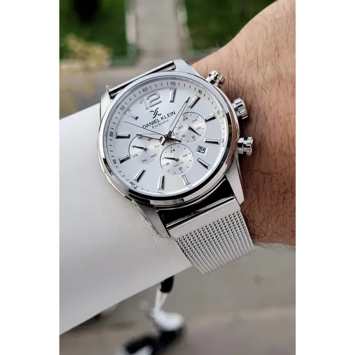 Gümüş Renk 43 Mm İç Göstergeleri Aktif Erkek Kol Saati