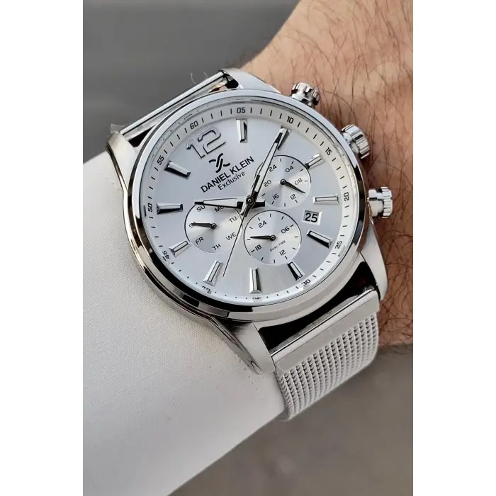 Gümüş Renk 43 Mm İç Göstergeleri Aktif Erkek Kol Saati
