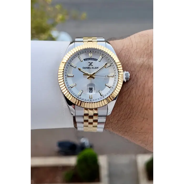 Gold Gümüş Renk 42 Mm İç Göstergeleri Aktif Erkek Kol Saati