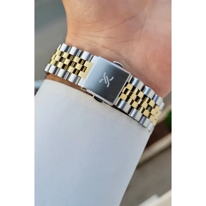 Gold Gümüş Renk 42 Mm İç Göstergeleri Aktif Erkek Kol Saati