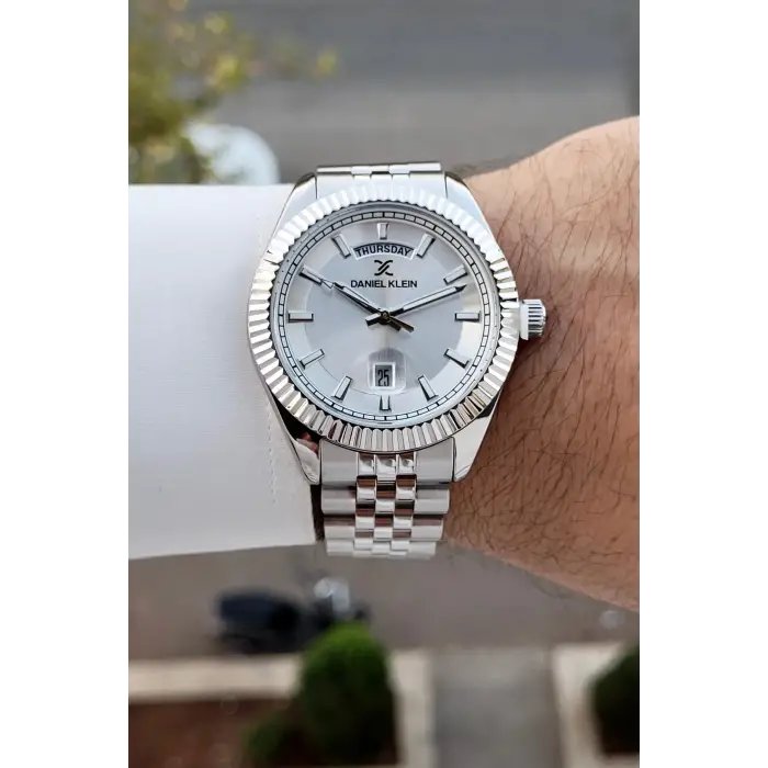 Gümüş Renk 42 Mm İç Göstergeleri Aktif Erkek Kol Saati
