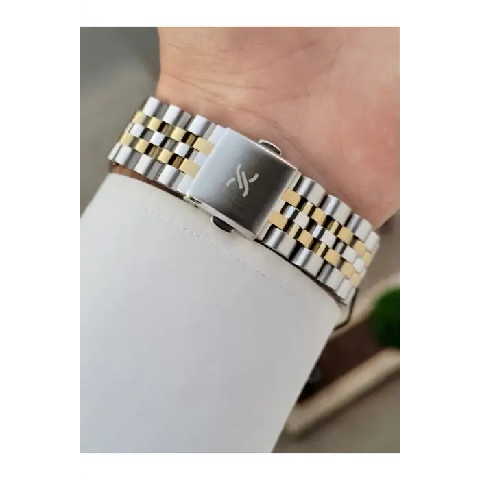 Kadranı Lacivert Kordonu Gold Gümüş Renk 42 Mm İç Göstergeleri Aktif Erkek Kol Saati