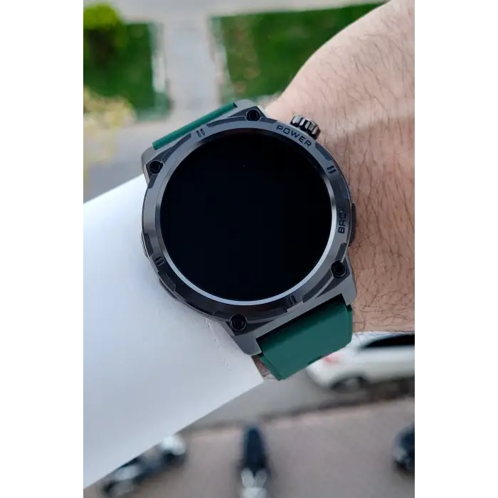 Kasası Siyah Korodnu Yeşil Renk Android ve İos Uyumlu Hediye Paketli Akıllı Kol Saat