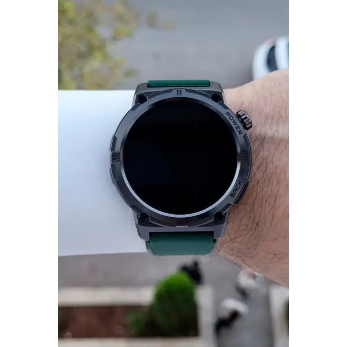 Kasası Siyah Korodnu Yeşil Renk Android ve İos Uyumlu Hediye Paketli Akıllı Kol Saat