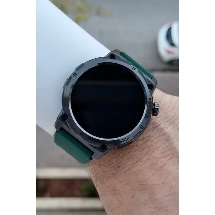 Kasası Siyah Korodnu Yeşil Renk Android ve İos Uyumlu Hediye Paketli Akıllı Kol Saat