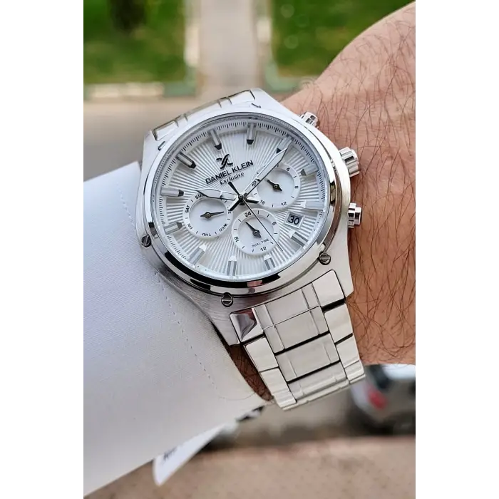 Gümüş Renk 44 Mm Göstergeleri Aktif Erkek Kol Saati