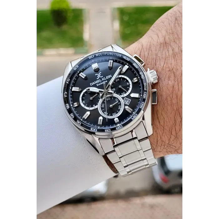 Kadranı Siyah Kordonu Gümüş Renk 44 Mm Göstergeleri Aktif Erkek Kol Saati