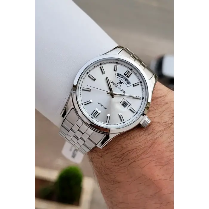 Gümüş Renk 43 mm Erkek Kol Saati
