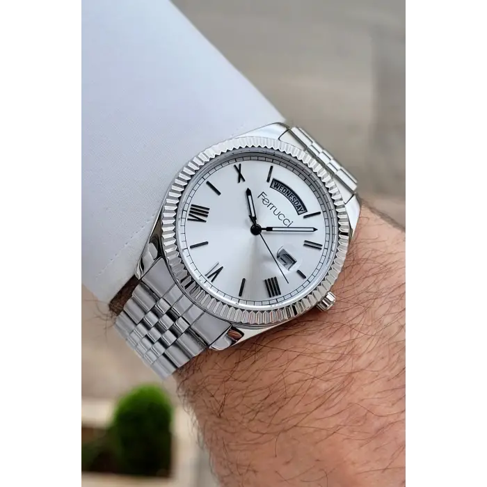 Gümüş Renk 41 mm İç Göstergeleri Aktif Erkek Kol Saati
