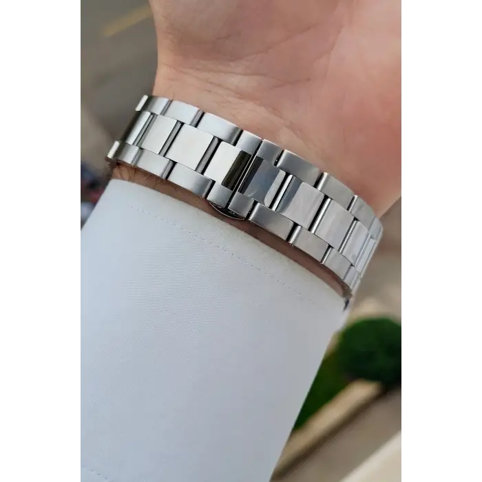Kadranı Kahverengi Kordonu Gümüş Renk 5 ATM Hediye Paketli 42 mm Erkek Kol Saati