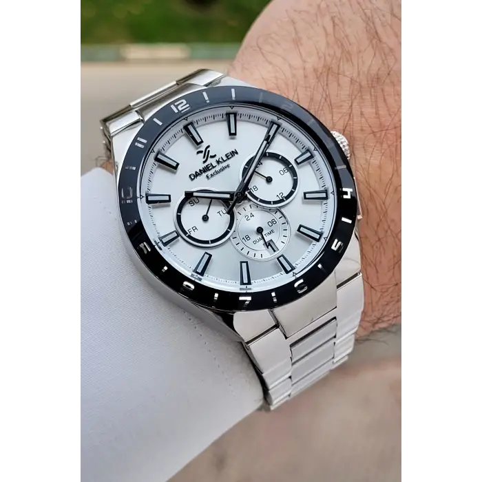 Gümüş Renk 44 mm İç Göstergeleri Aktif Erkek Kol Saati