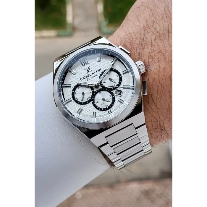 Gümüş Renk 43 mm İç Göstergeleri Aktif Erkek Kol Saati