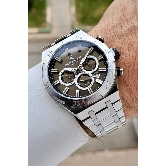 Kadranı Kahverengi Kordonu Gümüş Renk 44 mm İç Göstergeleri Aktif Erkek Kol Saati
