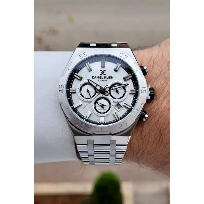 Gümüş Renk 44 mm İç Göstergeleri Aktif Erkek Kol Saati