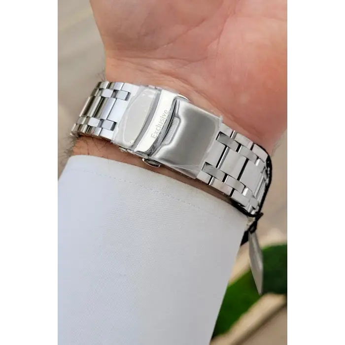 Gümüş Renk 44 mm İç Göstergeleri Aktif Erkek Kol Saati