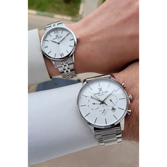 Gümüş Renk Sevgili Çift Kol Saati STISTE9