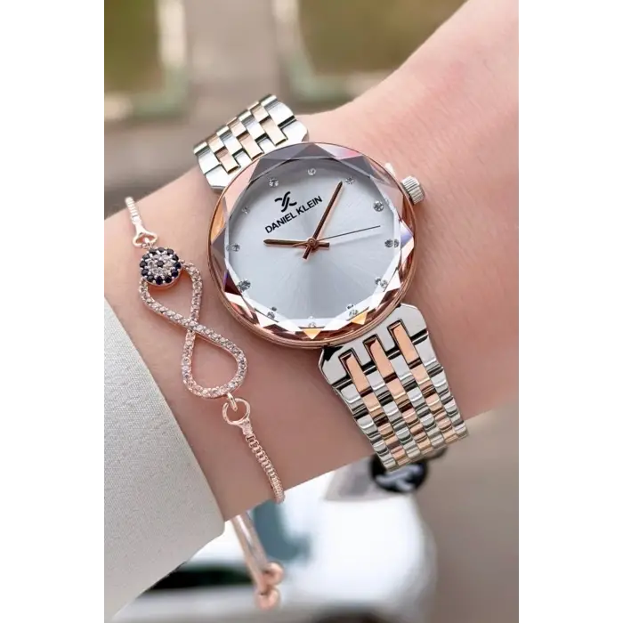 Rose Gümüş Renk Hediye Paketli 30 mm Hediye Paketli Kadın Kol Saati