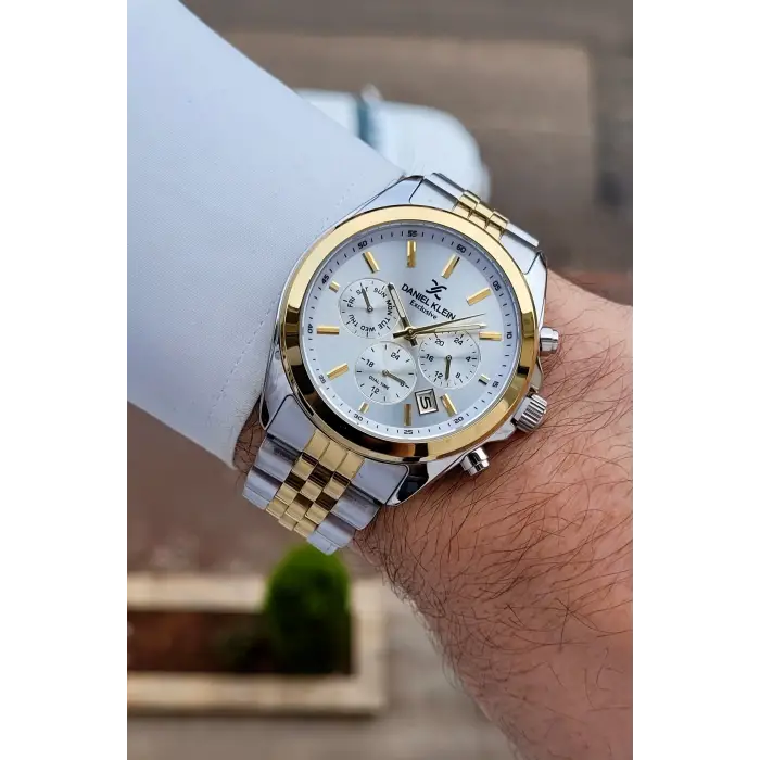 Gold Gümüş Renk 42 mm Hediye Paketli İç Göstergeleri Aktif Erkek Kol Saati