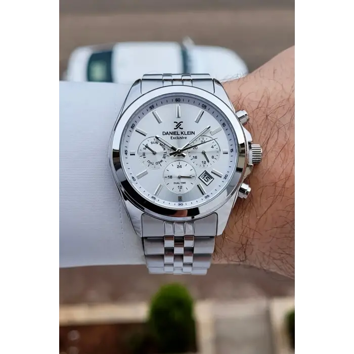 Gümüş Renk 42 mm Hediye Paketli İç Göstergeleri Aktif Erkek Kol Saati
