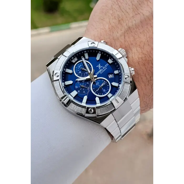 Kadranı Lacivert Kordonu Gümüş Renk 45 mm İç Göstergeleri Aktif Erkek Kol Saati