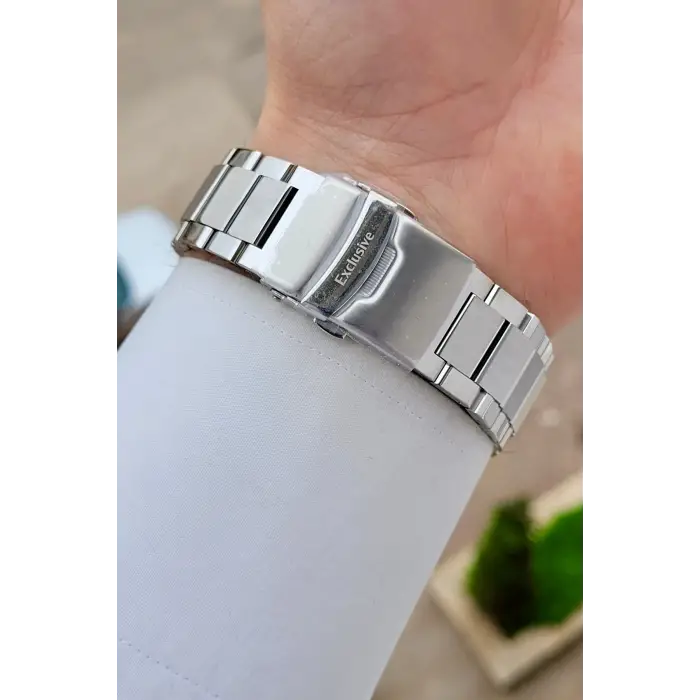Lacivert Gümüş Renk 45 mm İç Göstergeleri Aktif Erkek Kol Saati
