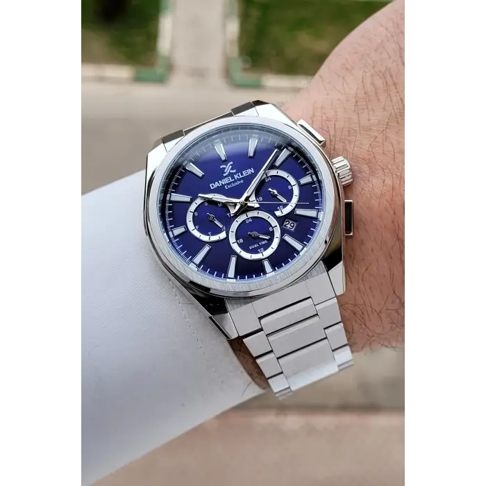 Kadranı Lacivert Kordonu Gümüş Renk 44 mm İç Göstergeleri Aktif Erkek Kol Saati