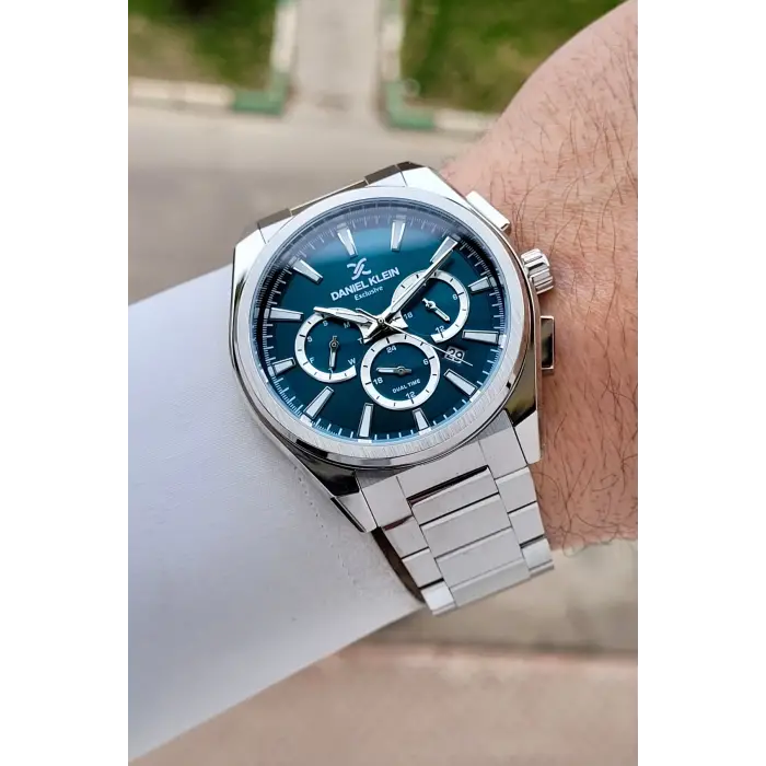 Kadranı Mavi Kordonu Gümüş Renk 44 mm İç Göstergeleri Aktif Erkek Kol Saati