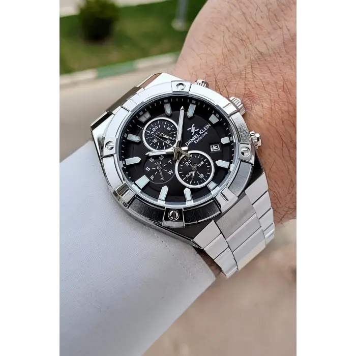 Kadranı Siyah Kordonu Gümüş Renk 45 mm İç Göstergeleri Aktif Erkek Kol Saati
