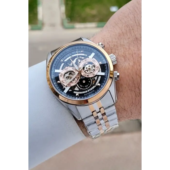 Rose Gümüş Renk Otomatik 42 mm İç Göstergeleri Aktif Erkek Kol Saati