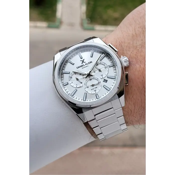 Gümüş Renk 44 mm Hediye Paketli İç Göstergeleri Aktif Erkek Kol Saati