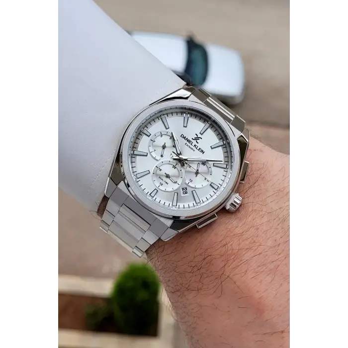 Gümüş Renk 44 mm Hediye Paketli İç Göstergeleri Aktif Erkek Kol Saati