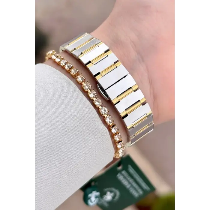 Santa Barbara Polo & Racquet Club Gold Gümüş Renk 23,5 Mm Kadın Kol Saati ve Bileklik