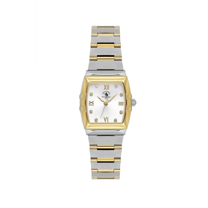Santa Barbara Polo & Racquet Club Gold Gümüş Renk 23,5 Mm Kadın Kol Saati ve Bileklik