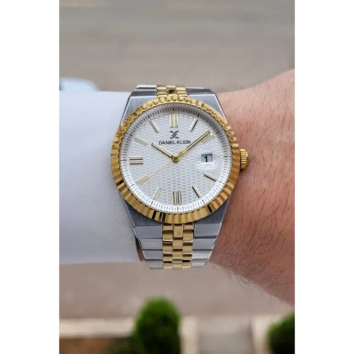 Gold Gümüş Renk 5 ATM Hediye Paketli 41 mm Erkek Kol Saati
