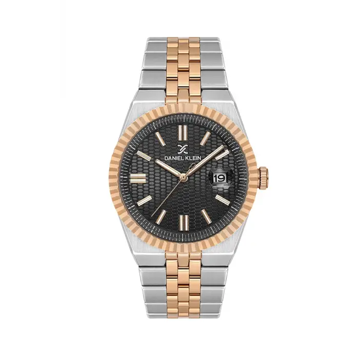 Kadranı Siyah Kordonu Rose Gümüş Renk 41 Mm Erkek Kol Saati